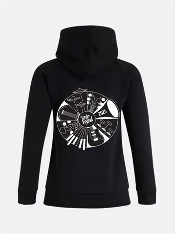 Tønder Festival Zip Hoodie Års logo 2025 - Dame - Sort